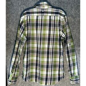 SuperDry The Lumberjack Twill Green Blue Classic Shirt Men's Size Medium M
